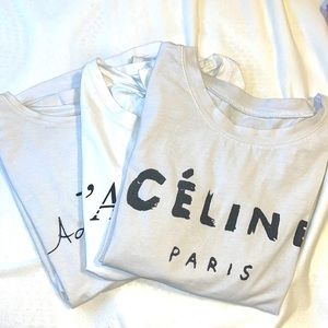 All white T-shirt/Tops